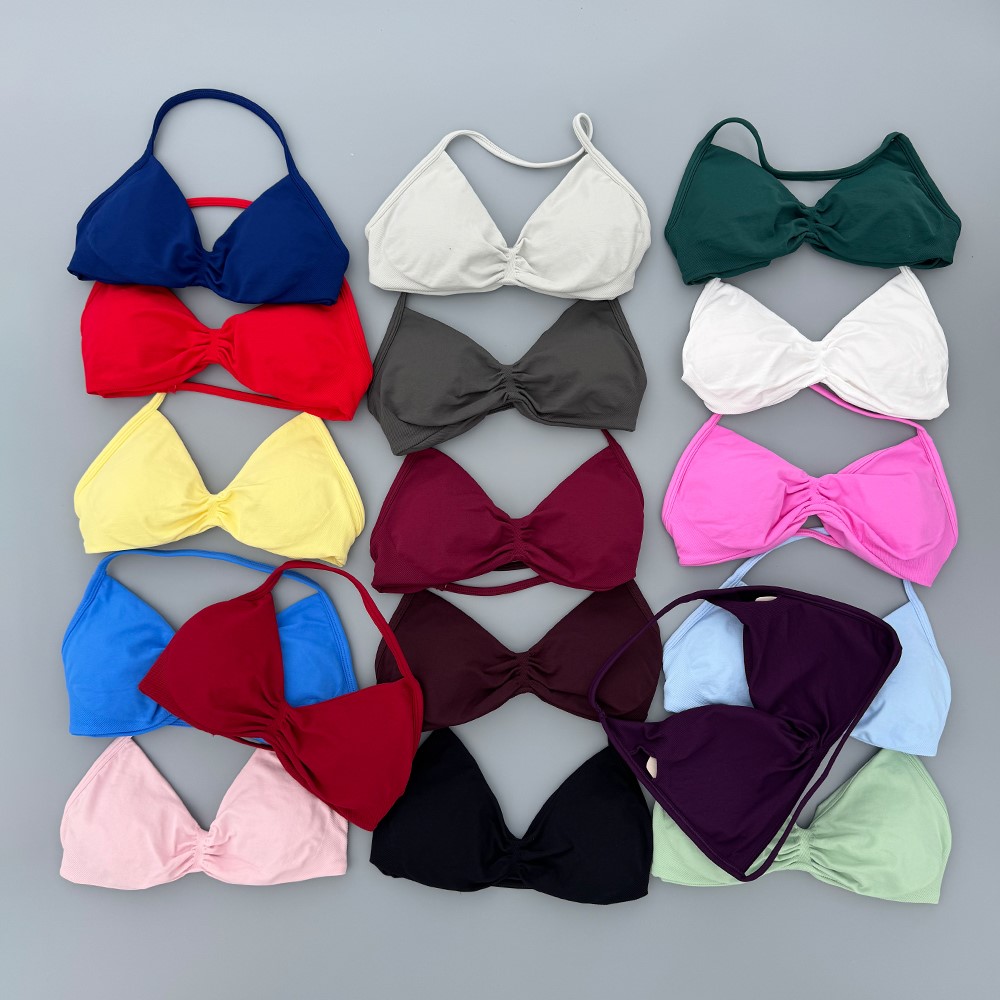 Plunge Bra Push Up - Top Deportivo con Tirantes para Mujer,