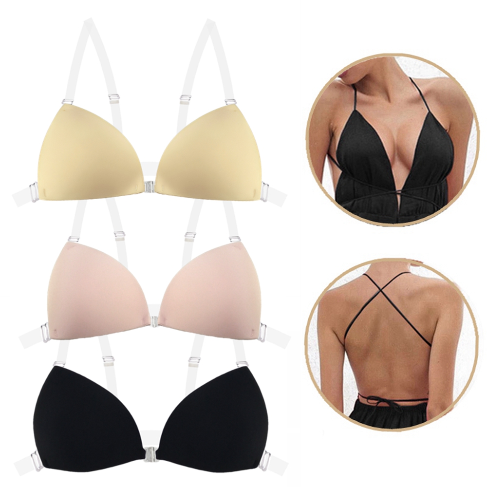 Plunge Bra Push Up - Sujetador Adhesivo de Silicona para Mujer,