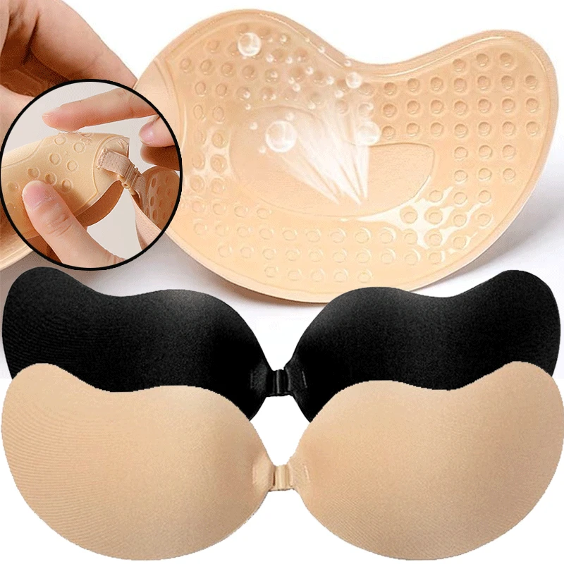 Plunge Bra Push Up - Cubrepezones Adhesivos Reutilizables Tallas A-D, Sujetador