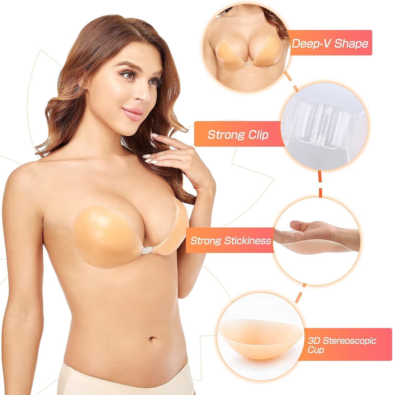 Sujetador de silicona sólida s - Backless Bra Sticky reseña y precio